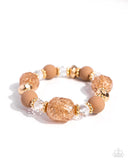 Sweetly Shattered - Brown Bracelet - Paparazzi Accessories Bracelet Bedazzle Me Pretty Mobile Fashion Boutique