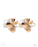 Sweetness and Light - Gold Clip-On Earrings - Paparazzi Accessories Clip-On Bedazzle Me Pretty Mobile Fashion Boutique