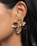 Sweetness and Light - Gold Clip-On Earrings - Paparazzi Accessories Clip-On Bedazzle Me Pretty Mobile Fashion Boutique