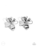 Sweetness and Light - Silver Clip-On Earrings - Paparazzi Accessories Clip-On Bedazzle Me Pretty Mobile Fashion Boutique