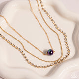 Symmetrical Shimmer - Purple Necklace - Paparazzi Accessories Necklace Bedazzle Me Pretty Mobile Fashion Boutique