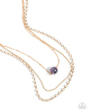 Symmetrical Shimmer - Purple Necklace - Paparazzi Accessories Necklace Bedazzle Me Pretty Mobile Fashion Boutique