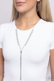 Synchronized SHIMMER - White Necklace - Paparazzi Accessories Necklace Bedazzle Me Pretty Mobile Fashion Boutique