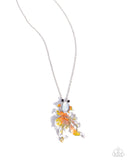 Synchronized Swimming - White Necklace - Paparazzi Accessories Necklace Bedazzle Me Pretty Mobile Fashion Boutique