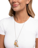 Synchronized Swimming - White Necklace - Paparazzi Accessories Necklace Bedazzle Me Pretty Mobile Fashion Boutique