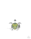 Tailored Turtle - Green Ring - Paparazzi Accessories Ring Bedazzle Me Pretty Mobile Fashion Boutique