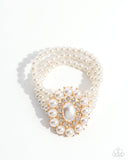 Take A Fancy To - Gold Bracelet - Paparazzi Accessories Bracelet Bedazzle Me Pretty Mobile Fashion Boutique