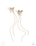 Take Flight - Gold Post Earrings - Paparazzi Accessories Post Earrings Bedazzle Me Pretty Mobile Fashion Boutique