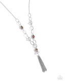 Taken with Tassels - Brown Necklace - Paparazzi Accessories Necklace Bedazzle Me Pretty Mobile Fashion Boutique