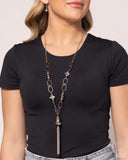 Taken with Tassels - Brown Necklace - Paparazzi Accessories Necklace Bedazzle Me Pretty Mobile Fashion Boutique