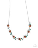 Tale As Old As PRIME - Brown Necklace - Paparazzi Accessories Necklace Bedazzle Me Pretty Mobile Fashion Boutique