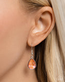 Talented Teardrops - Orange Necklace - Paparazzi Accessories Necklace Bedazzle Me Pretty Mobile Fashion Boutique