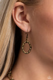 Tangible Tranquility - Brass Necklace - Paparazzi Accessories Necklace Bedazzle Me Pretty Mobile Fashion Boutique
