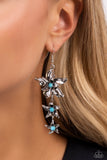 Tapered Tiers - Blue Earrings - Paparazzi Accessories Earrings Bedazzle Me Pretty Mobile Fashion Boutique
