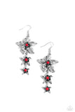 Tapered Tiers - Red Earrings - Paparazzi Accessories Earrings Bedazzle Me Pretty Mobile Fashion Boutique