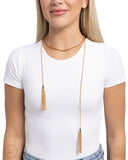 Tassel Theme - Gold Necklace - Paparazzi Accessories Necklace Bedazzle Me Pretty Mobile Fashion Boutique