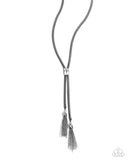 Tassel Thrill - Black Necklace - Paparazzi Accessories Necklace Bedazzle Me Pretty Mobile Fashion Boutique