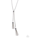 Tassel Transit - Black Necklace - Paparazzi Accessories Necklace Bedazzle Me Pretty Mobile Fashion Boutique