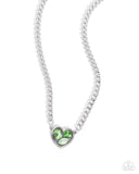 Tasteful Triad - Green Necklace - Paparazzi Accessories Necklace Bedazzle Me Pretty Mobile Fashion Boutique