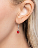 Tasteful Triad - Red Necklace - Paparazzi Accessories Necklace Bedazzle Me Pretty Mobile Fashion Boutique