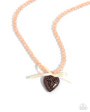 Tasteful Trimming - Copper Necklace - Paparazzi Accessories Necklace Bedazzle Me Pretty Mobile Fashion Boutique