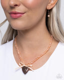 Tasteful Trimming - Copper Necklace - Paparazzi Accessories Necklace Bedazzle Me Pretty Mobile Fashion Boutique