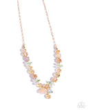 Tasteful Tulip - Orange Necklace - Paparazzi Accessories Necklace Bedazzle Me Pretty Mobile Fashion Boutique