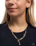 Tasteful Tulip - Orange Necklace - Paparazzi Accessories Necklace Bedazzle Me Pretty Mobile Fashion Boutique