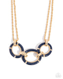 Teamwork Makes the Dream Work - Blue Necklace - Paparazzi Accessories Necklace Bedazzle Me Pretty Mobile Fashion Boutique