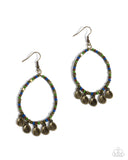 Teardrop Title - Green Earrings - Paparazzi Accessories Earrings Bedazzle Me Pretty Mobile Fashion Boutique