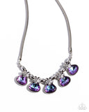Teardrop Tribute - Purple Necklace - Paparazzi Accessories Necklace Bedazzle Me Pretty Mobile Fashion Boutique