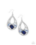 Teardrop Trifecta - Blue Earrings - Paparazzi Accessories Earrings Bedazzle Me Pretty Mobile Fashion Boutique