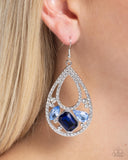 Teardrop Trifecta - Blue Earrings - Paparazzi Accessories Earrings Bedazzle Me Pretty Mobile Fashion Boutique