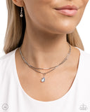 Teeming Teardrop - Green Necklace - Paparazzi Accessories Necklace Bedazzle Me Pretty Mobile Fashion Boutique