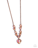 Tender Talent - Copper Necklace - Paparazzi Accessories Necklace Bedazzle Me Pretty Mobile Fashion Boutique