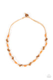 Terra Tour - Orange Necklace - Paparazzi Accessories Necklace Bedazzle Me Pretty Mobile Fashion Boutique