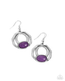 Terrestrial Retreat - Purple Earrings - Paparazzi Accessories Earrings Bedazzle Me Pretty Mobile Fashion Boutique