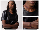 Terrific Trio - Red Complete Look  - Paparazzi Accessories Bedazzle Me Pretty Mobile Fashion Boutique