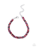 Terrific Trio - Red Complete Look  - Paparazzi Accessories Bedazzle Me Pretty Mobile Fashion Boutique
