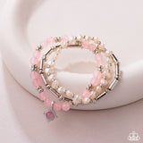 Testing the Waters - Pink Bracelet - Paparazzi Accessories Bracelet Bedazzle Me Pretty Mobile Fashion Boutique