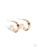 Textured Tease - Gold Earrings - Paparazzi Accessories Earrings Bedazzle Me Pretty Mobile Fashion Boutique