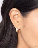 Textured Tease - Gold Earrings - Paparazzi Accessories Earrings Bedazzle Me Pretty Mobile Fashion Boutique