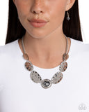 Textured Timbre - Black Necklace - Paparazzi Accessories Necklace Bedazzle Me Pretty Mobile Fashion Boutique