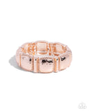 Textured Tranquility - Rose Gold Bracelet - Paparazzi Accessories Bracelet Bedazzle Me Pretty Mobile Fashion Boutique