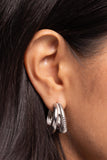 Textured Tremolo - Silver Earrings - Paparazzi Accessories Earrings Bedazzle Me Pretty Mobile Fashion Boutique