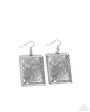Textured Trial - Silver Earrings - Paparazzi Accessories Earrings Bedazzle Me Pretty Mobile Fashion Boutique
