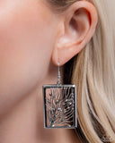 Textured Trial - Silver Earrings - Paparazzi Accessories Earrings Bedazzle Me Pretty Mobile Fashion Boutique