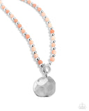 Textured Trinket - Orange Necklace - Paparazzi Accessories Necklace Bedazzle Me Pretty Mobile Fashion Boutique