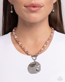 Textured Trinket - Orange Necklace - Paparazzi Accessories Necklace Bedazzle Me Pretty Mobile Fashion Boutique