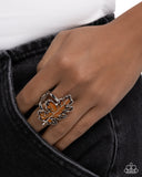 Thankful Treasure - Orange Ring - Paparazzi Accessories Ring Bedazzle Me Pretty Mobile Fashion Boutique